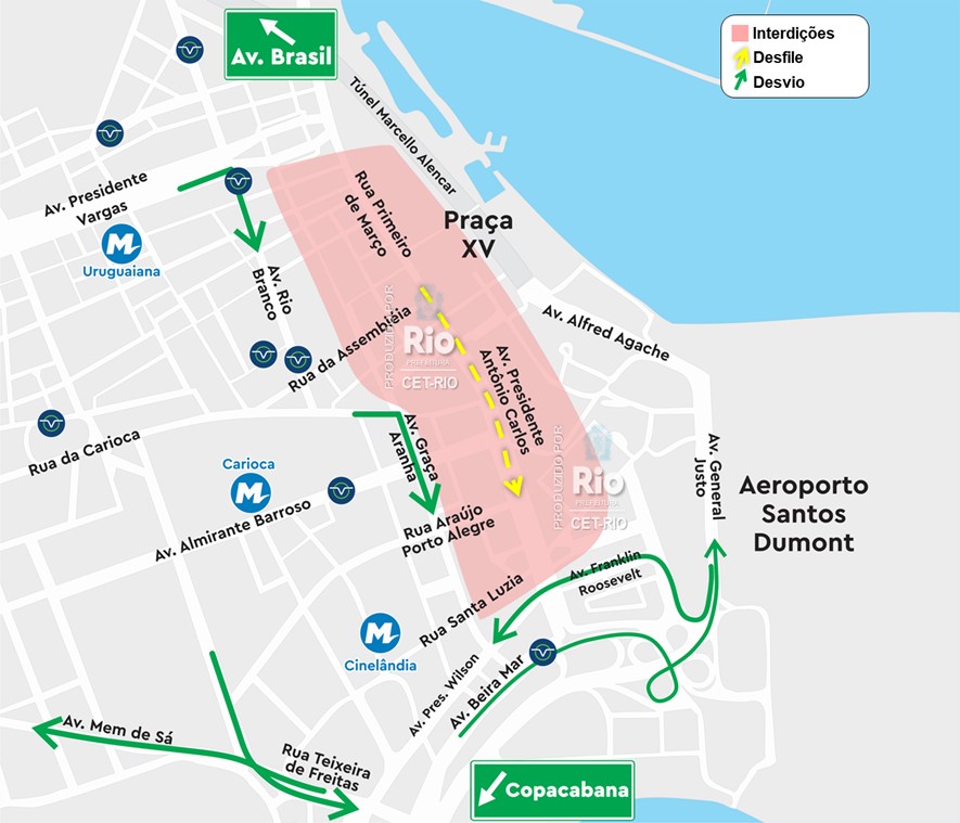 CET-Rio monta esquema especial de trânsito para a comemoração do Fluminense no domingo - Prefeitura da Cidade do Rio de Janeiro