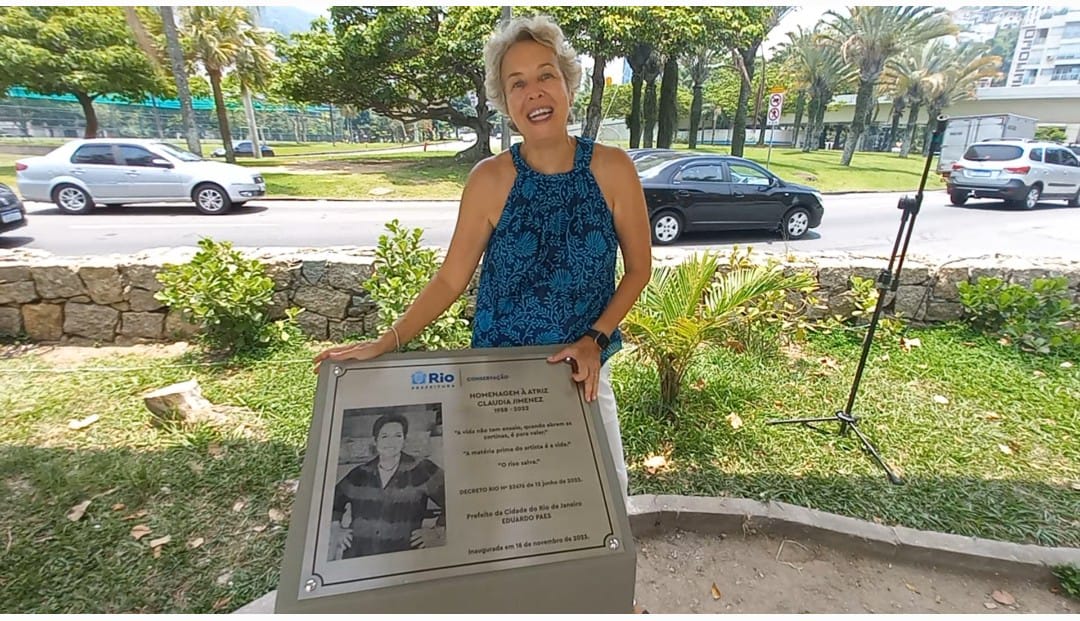 Claudia Jimenez dá nome a espaço na Lagos - Prefeitura da Cidade do Rio de Janeiro