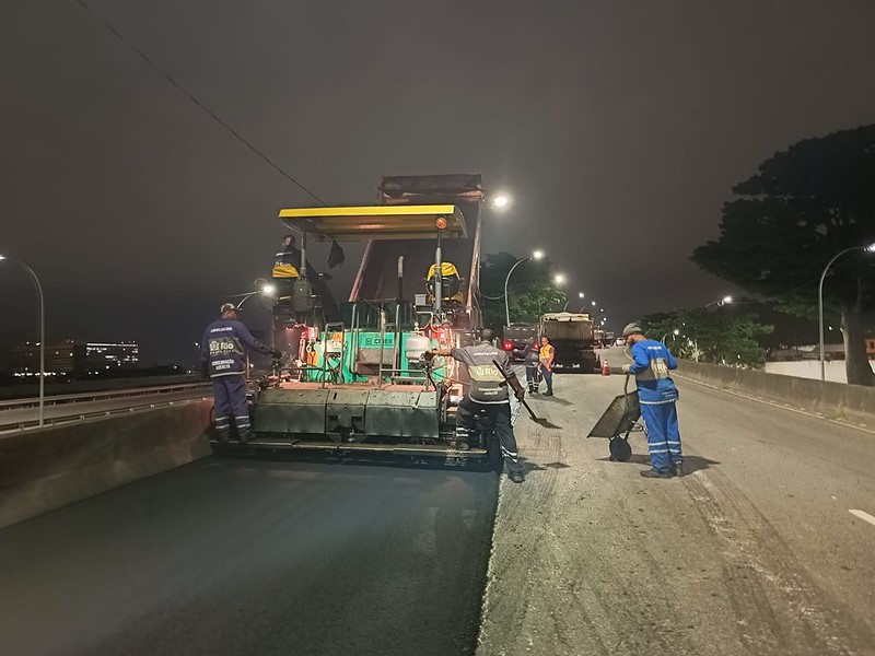 Linha Vermelha recebe Asfalto Liso entre a Ilha do Governador e o Caju - Prefeitura da Cidade do Rio de Janeiro