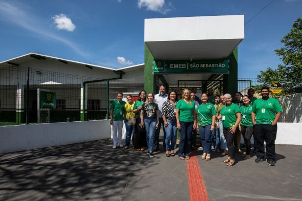 Prefeitura de Cuiab | Secretria de Educao faz vistoria tcnica na EMEB So Sebastio, 23 unidade reformada no segundo mandato do Prefeito Emanuel Pinheiro