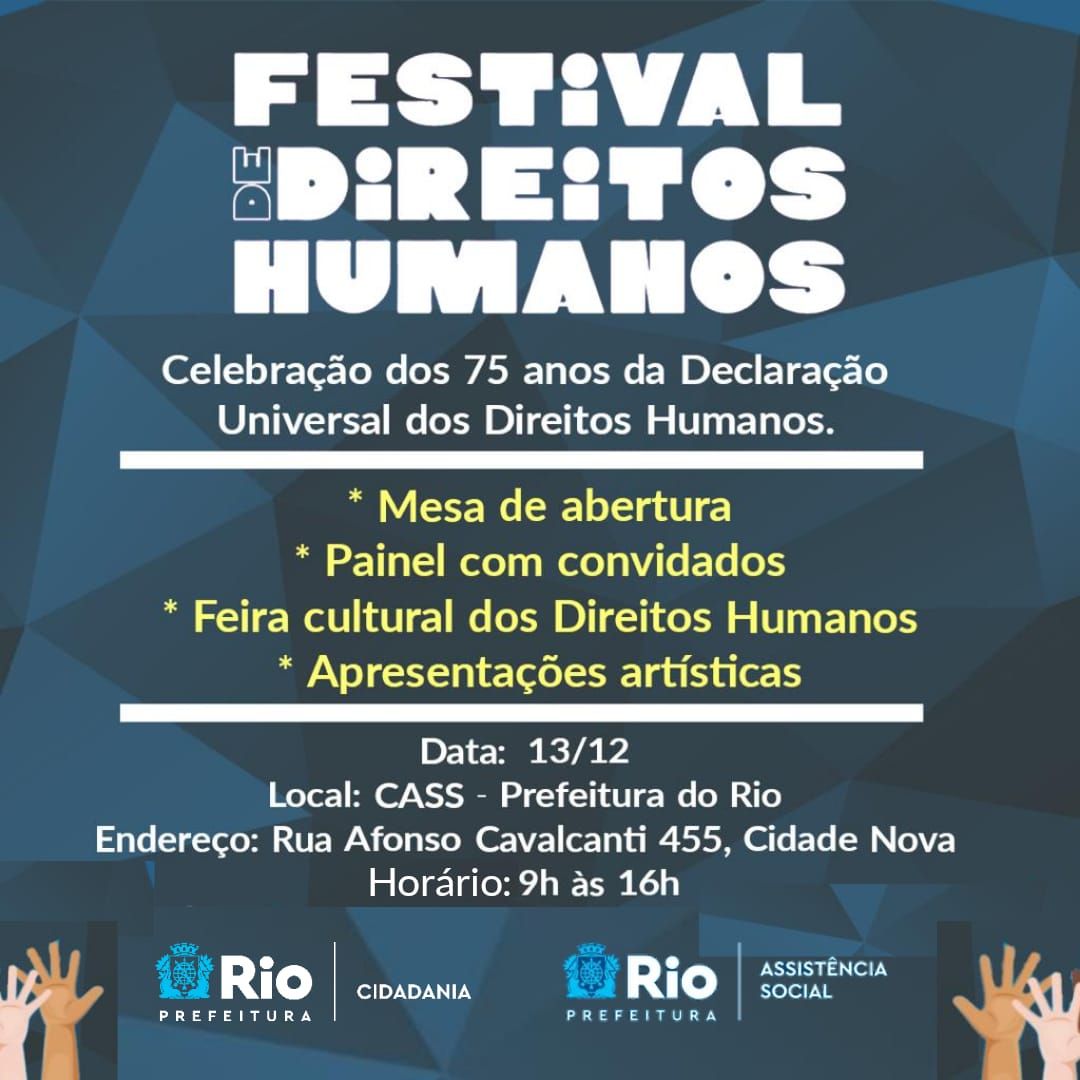 Secretarias Especial de Cidadania e Municipal de Assistência Social promovem o Festival Rio de Direitos Humanos - Prefeitura da Cidade do Rio de Janeiro