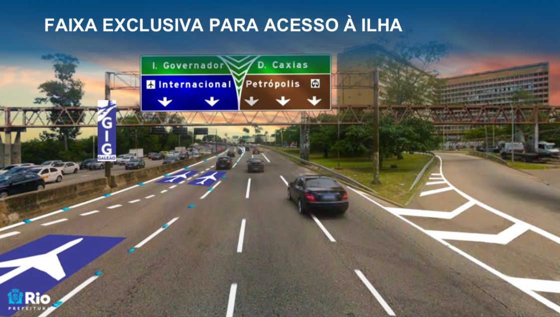 Linha Vermelha terá faixa exclusiva para acesso à Ilha do Governador e ao Aeroporto Tom Jobim - Prefeitura da Cidade do Rio de Janeiro