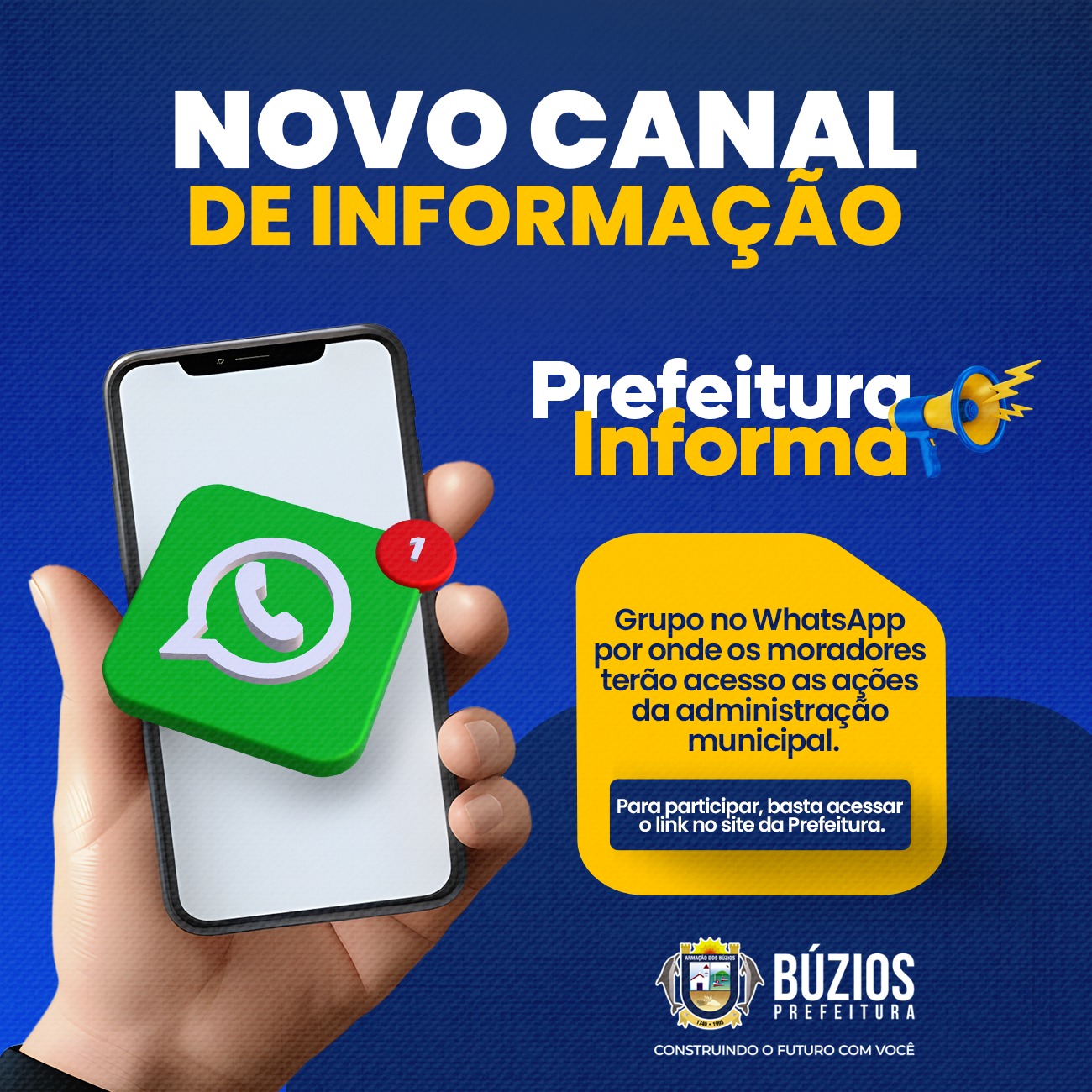 Prefeitura de Búzios divulga novo canal de informação