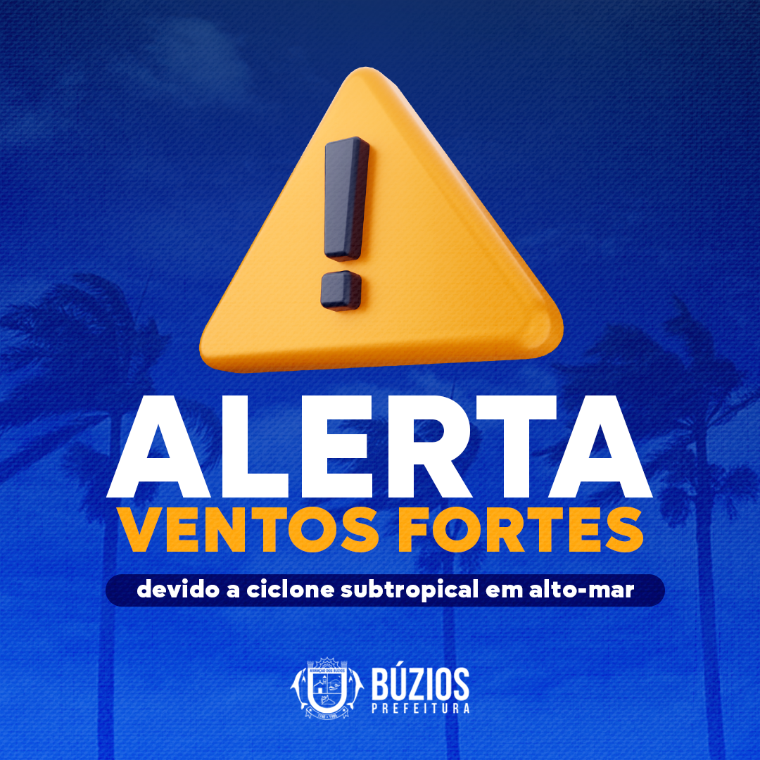 Marinha alerta para possibilidade de ventos fortes em Búzios devido a ciclone subtropical em alto-mar